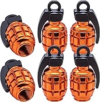 Vista 20 de 6 piezas tapas de válvula de neumático, cubiertas universales de válvula de neumático de aleación de aluminio para automóviles, camiones, SUV, Negro