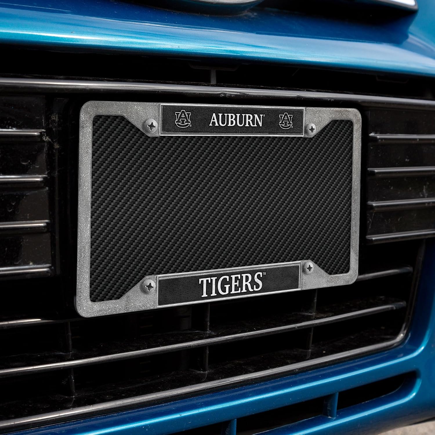 Rico Industries NCAA Auburn Tigers Pewter License Plate Frame 12" x 6" image 3