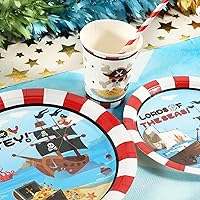 Vista 66 de Alice Tea Party Decorations - Baby Shower Paper Plates, Napkins, Cups & Straws for 24 Guests, 120 Pcs Disposable Party Dessert Dinnerware