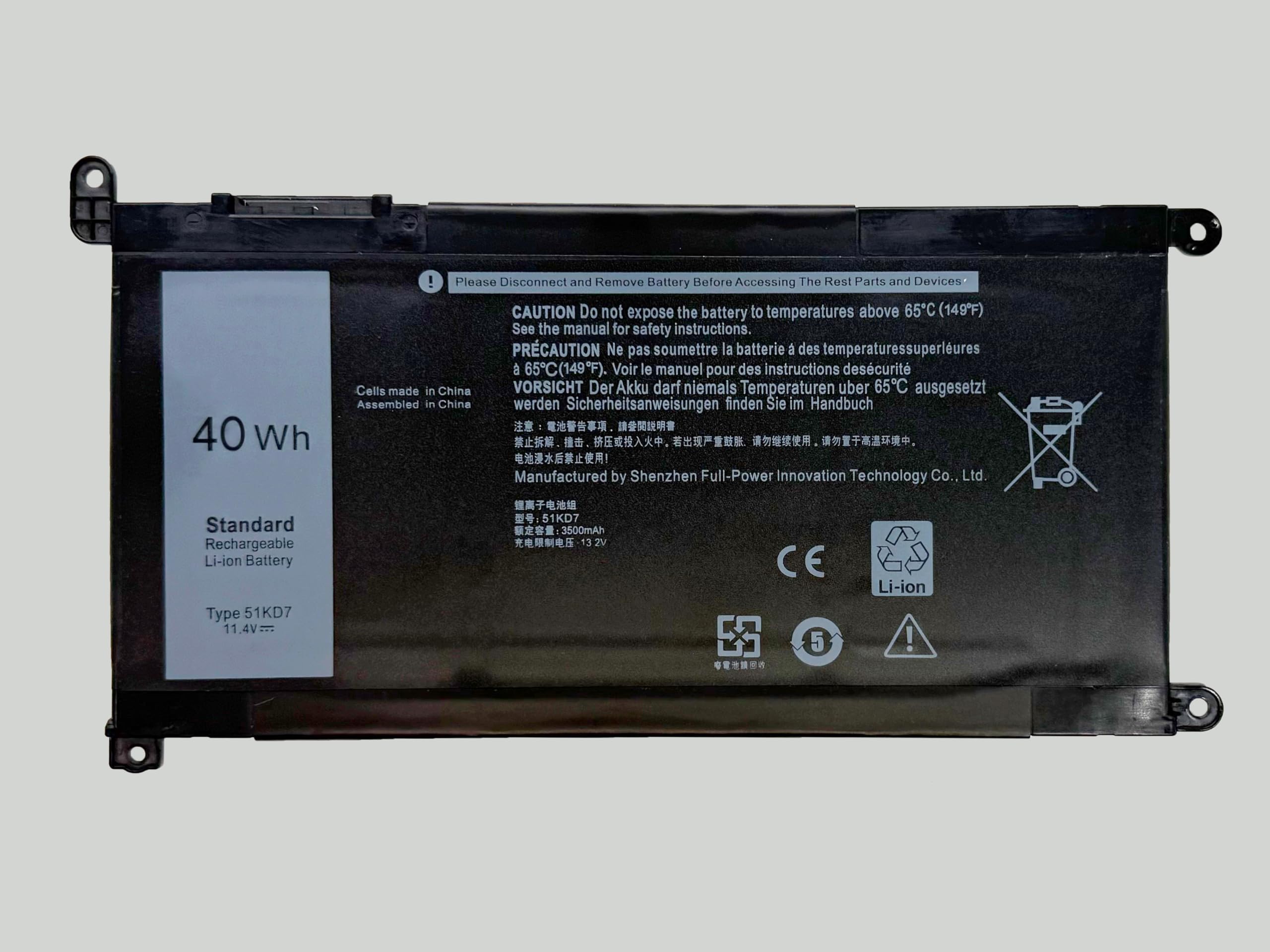 Amazon.com: EPYOBW 51KD7 L18M3PG2 Laptop Battery 57Wh 4955mAh 3