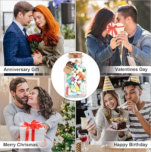 Miniatura 7 de Regalo del día de San Valentín para novio, novia, letras en una botella de vidrio, carta de amor para cumpleaños, día de San Valentín, Navidad,