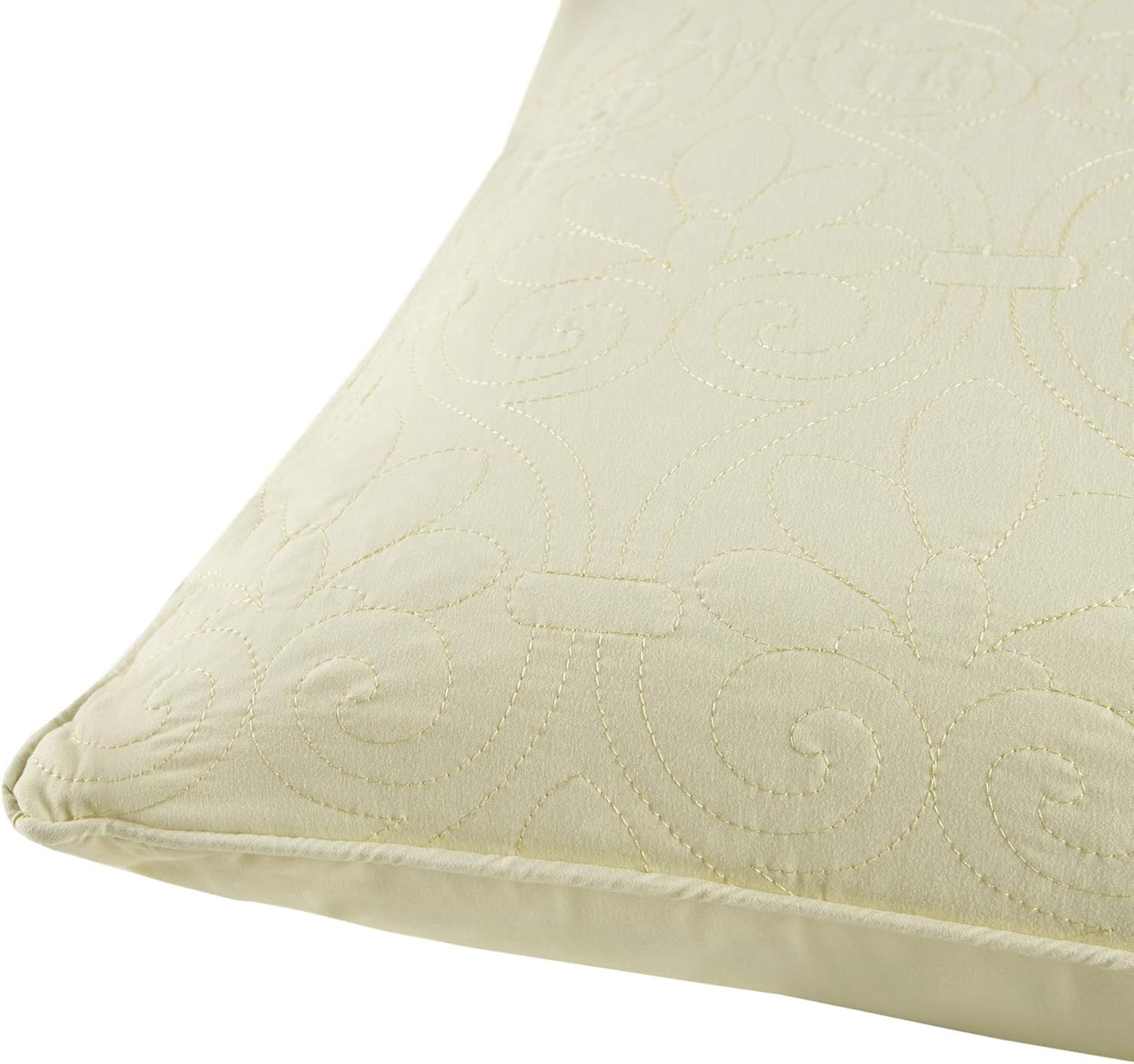 Madison Park Quebec Quilted Square Pillow Pair, 20 x 20 in, Yellow 2 Count