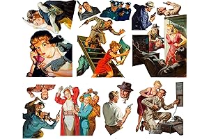 Wall Stickers * Hardbolied Detective Pulp Fiction Action by Norman Saunders *...