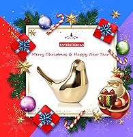 Vista 8 de FANTESTICRYAN Estatuas de pájaros pequeños, decoración dorada para el hogar, estilo moderno, adornos decorativos para sala de estar, dormitorio