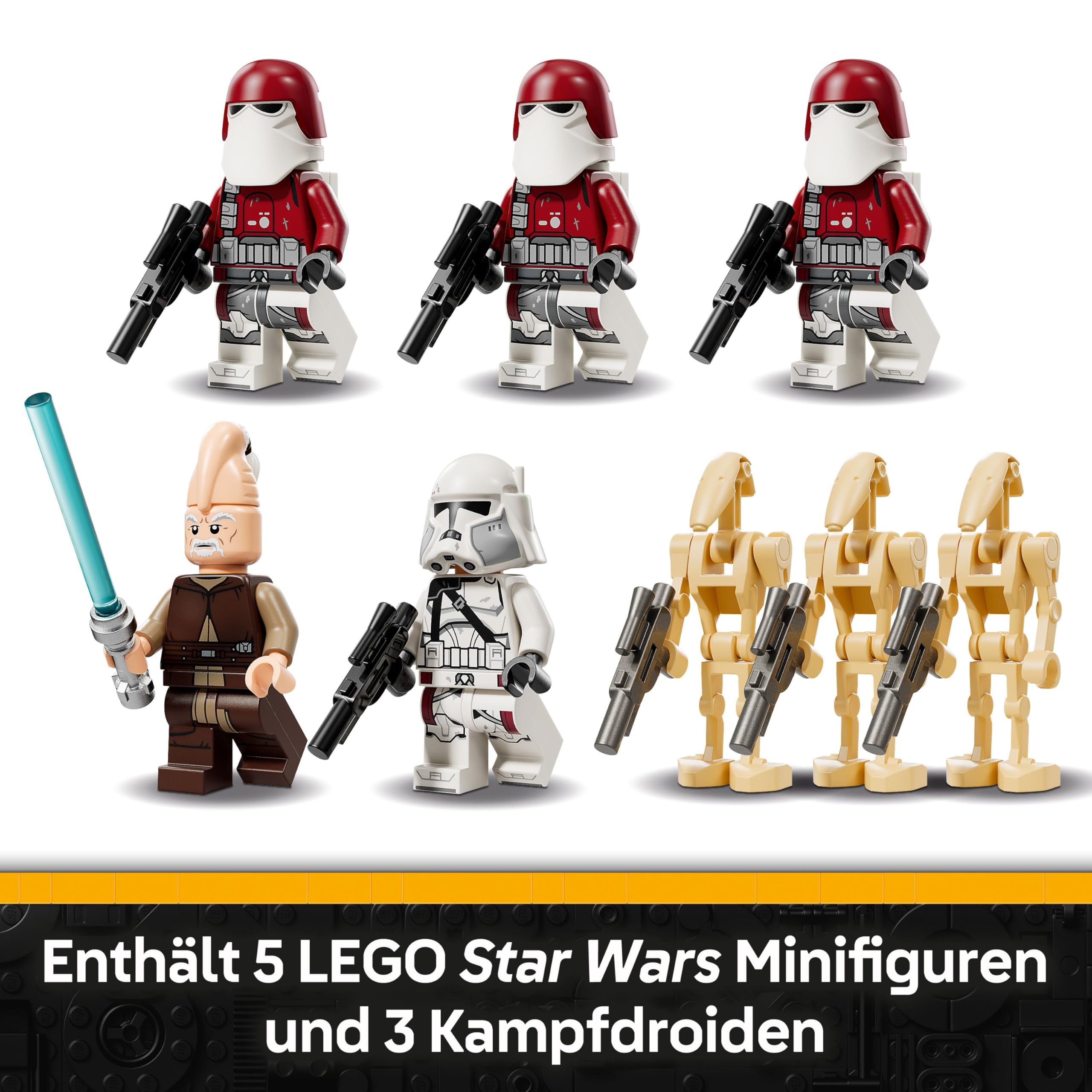 LEGO Star Wars: The Clone Wars Republikanischer Juggernaut - Spielzeug mit Transportfahrzeug - Bauset mit Lichtschwert - Kreatives Spielzeug für Kinder und Erwachsene Fans - 75413