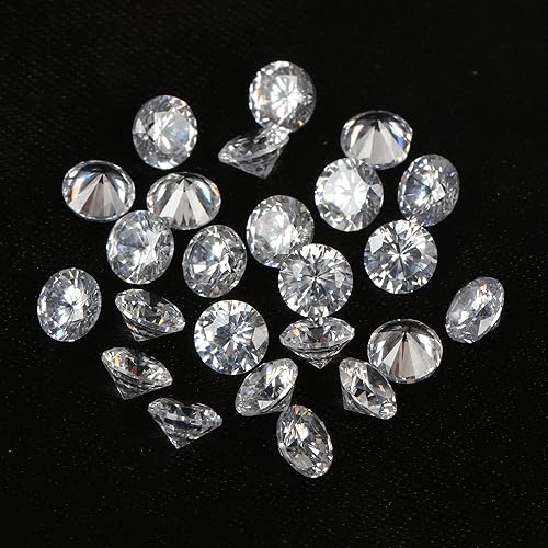 Miniatura 3 de Piedras sintéticas redondas multicolor (CZ), gemas sintéticas sueltas, gemas sintéticas, pequeñas piedras cúbicas sueltas, gemas facetadas, piedras