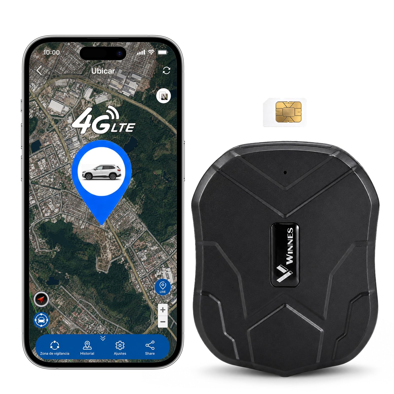Zeerkeer Localizador GPS para coche, moto, camión, 4G GPS Tracker Anti-perdida Vehículos Impermeable y Gratis APP SMS Alarmas Múltiples, Fuerte Imán Seguimiento en Tiempo Real Geo-Fence Alarm TK905 4G | Modo Antirrobo por Vibración, Magnético Rastreador G