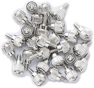 VAPKER 50PCS 6#-32x6 M3.5 PC Computer Case Thumbscrews Thumb Screws Silver Zinc for Hard Drive Computer Case Motherboard Fan Power Graphics