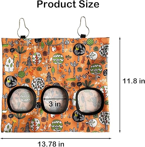 Miniatura 2 de Bolsa de alimentación de heno para conejos, comedero de heno para jaula de animales pequeños, dispensador de heno para conejos, conejillos de