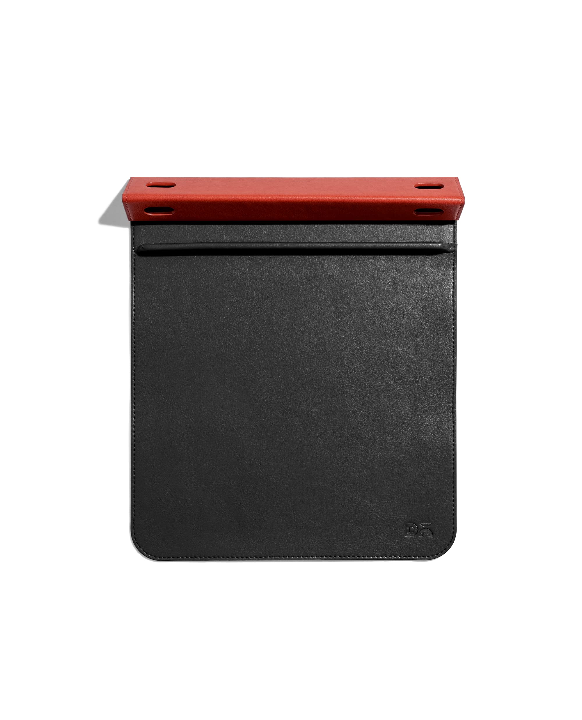 DailyObjects Trigono Mouse Pad | Extended for Laptop, for PC, and Wireless Mouse | Precise Cable Cut-Outs | Water Resistant | Phone Holder | Vegan Leather Finish for Home, Office, Gaming -Black