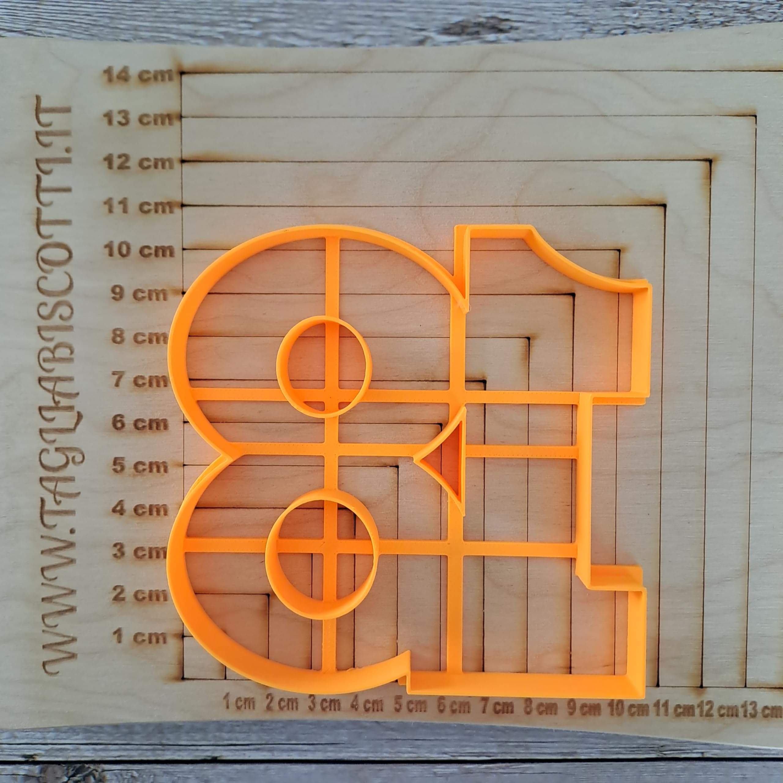 Tagliabiscotti Festa Del Papà 8x6,5 Cm In PLA Con Scritta "Super Papà" E Orsetti - Made In Italy