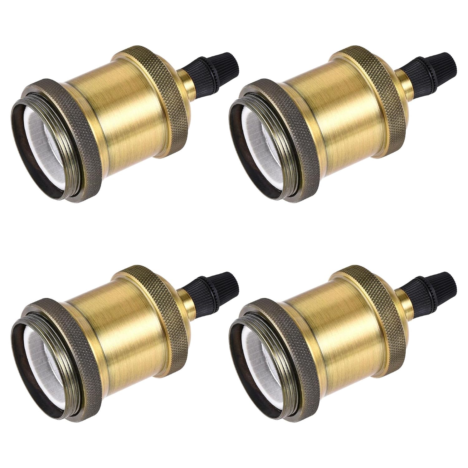 uxcell Bulb Holder, E26/E27 250V 3A Threaded Wire Locking Screw Base