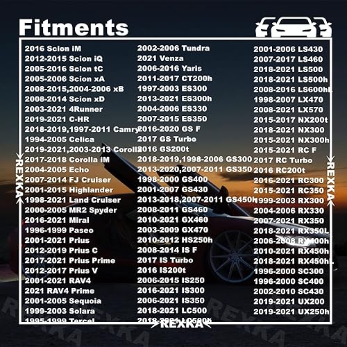 Miniatura 4 de Rexka 10 clips de retención de rejilla para parachoques de parachoques compatibles con Toyota Lexus 52161-16010 52161-02020