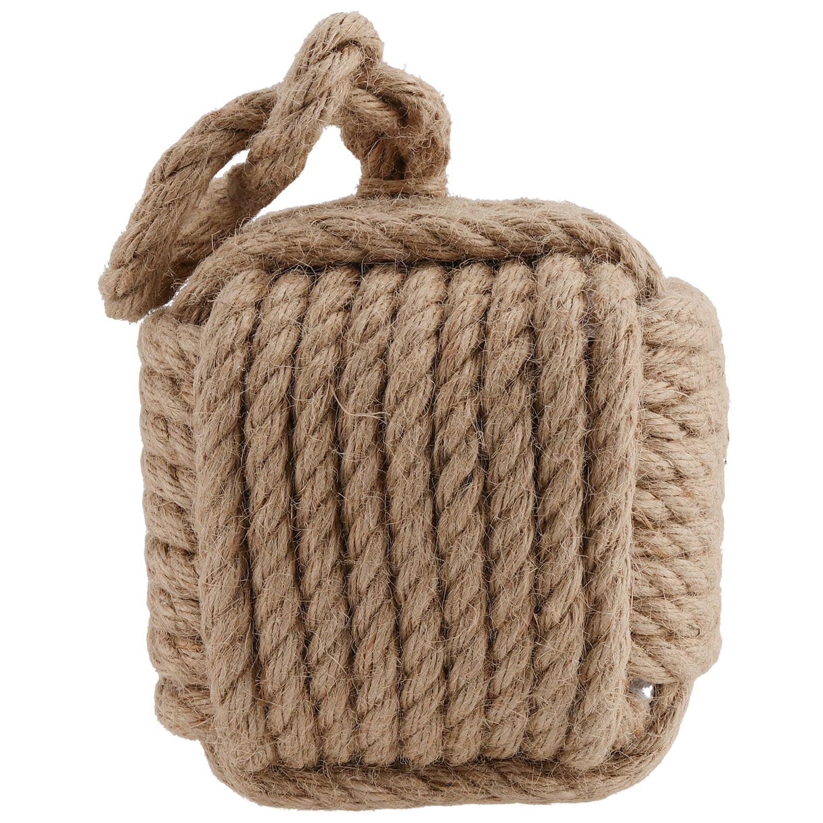 2 fermaporta quadrati con nodo in corda, 14 x 14 cm, fermaporta in iuta con maniglia, fermaporta a nodo nautico per porte e finestre, 2,4 kg