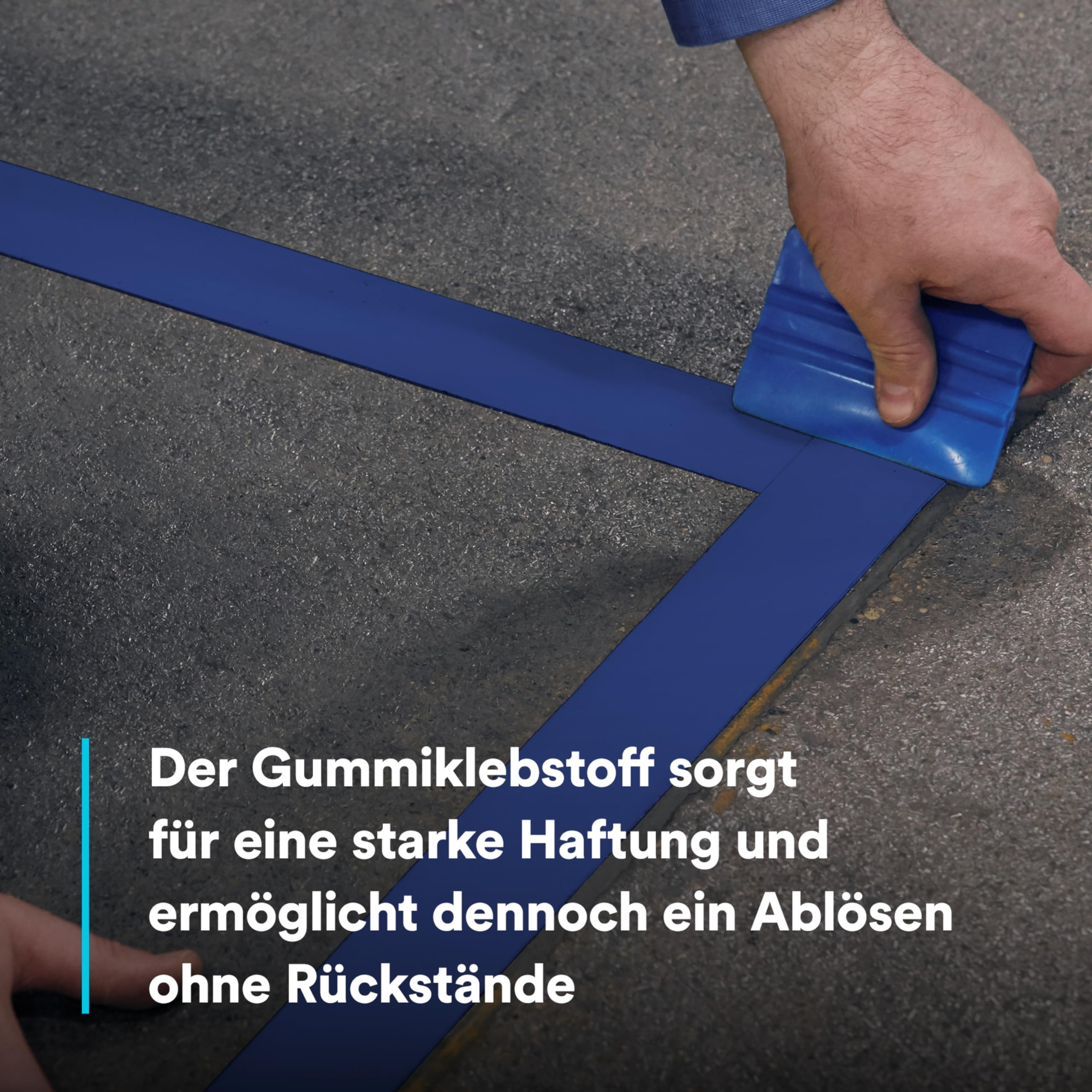 3M Langlebiges Bodenmarkierungsband 971, Blau, 50.8 mm x 32.9 m, 0.43 mm, Einzeln verpackt zur bequemen Entnahme