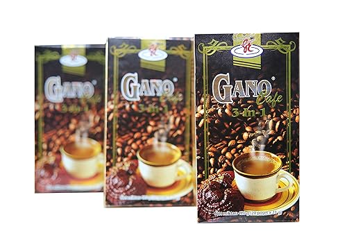 Miniatura 4 de 5 cajas de café Gano Cafe 3 en 1 de 741 onzas 100 sobres enriquecido con extracto de Ganoderma lucidum