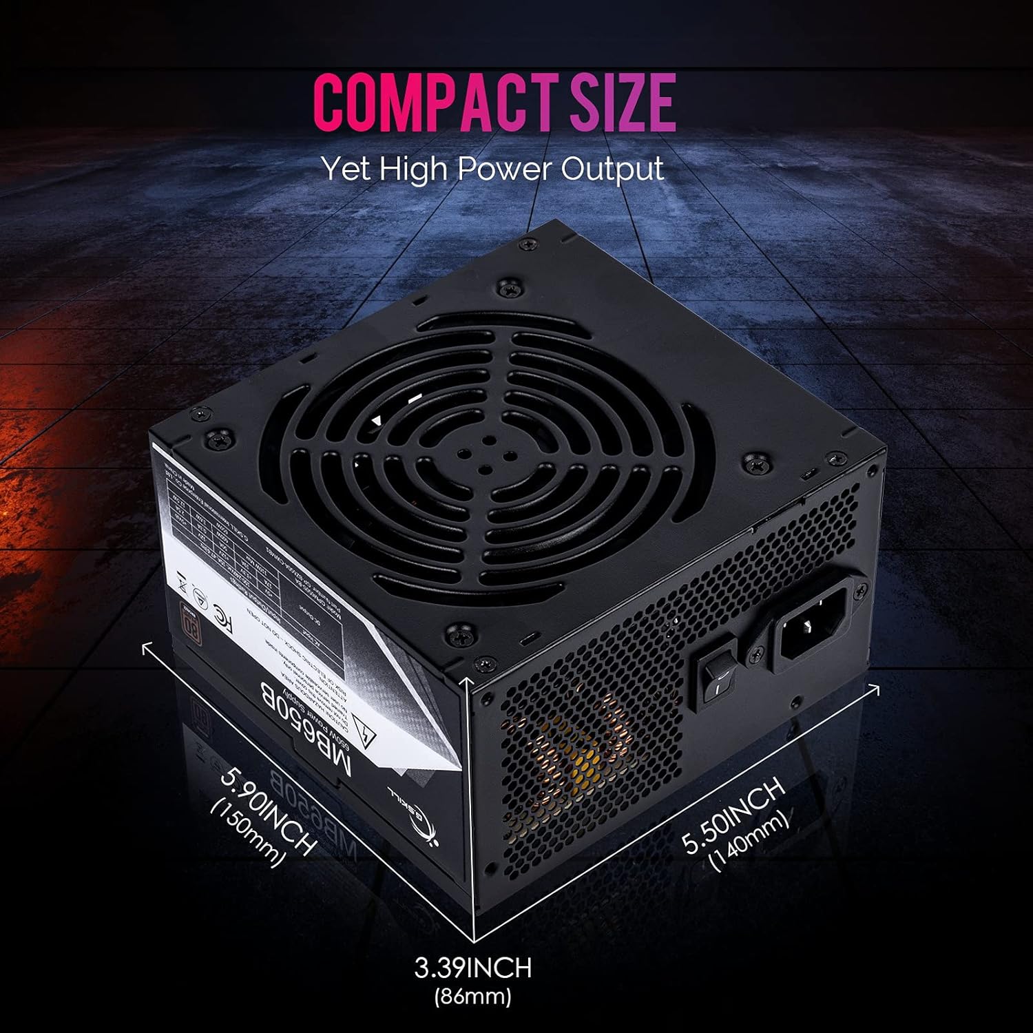 G.Skill MB650B PC PSU 80 Plus Bronze Semi Modular ATX Power Supply 650 Watt, 120mm Quiet Cooling Fan, 5 Year Warranty