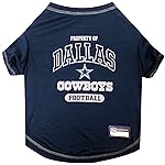 NFL Dallas Cowboys Dog T-Shirt for Pets, Size X-Small. Officially Licensed Pet Shirt with Team Logo, Soft Stretchable Comfort Fit Apparel for Dogs & Cats