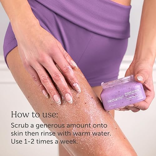 Miniatura 6 de Exfoliante corporal de azúcar, exfoliante corporal con manteca de karité hidratante y aceite de coco, sin parabenos, sin SLS, cuidado de la piel sin