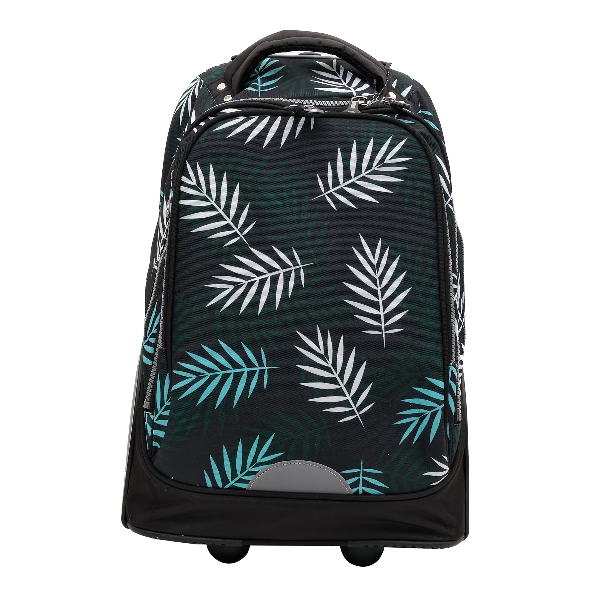 Yuchen Big foliage wheel Abstract Pattern climbing stairs school bag trolley school bag travel load reduction (Abstract)