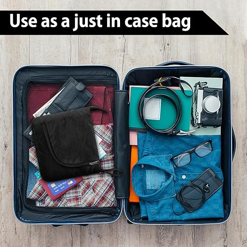 Miniatura 5 de Bolsas de lona para viajar, bolso plegable de fin de semana para la noche bolsa impermeable de viaje bolso de fin de semana, Negro), NH5520