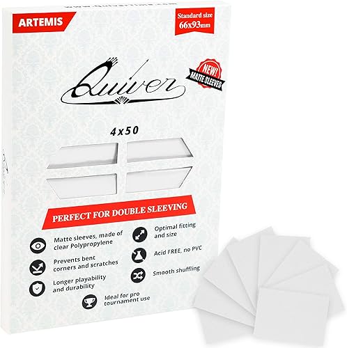 Vista 13 de Quiver Time 200 fundas para tarjetas azules de tamaño estándar Artemis para tarjetas Magic: The Gathering Cards - Fundas protectoras de tarjetas TCG