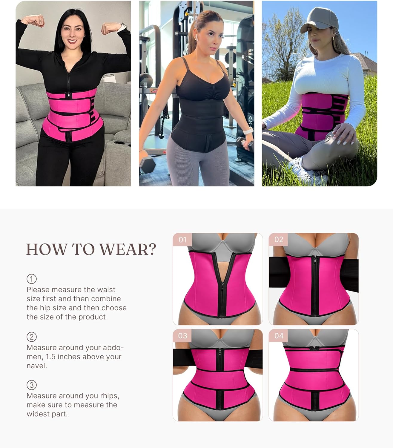 FeelinGirl Waist Trainer for Women Corset Waist Cincher Trimmer Sport Girdle with Steel Bones Body Shaper 4XL - Image 6