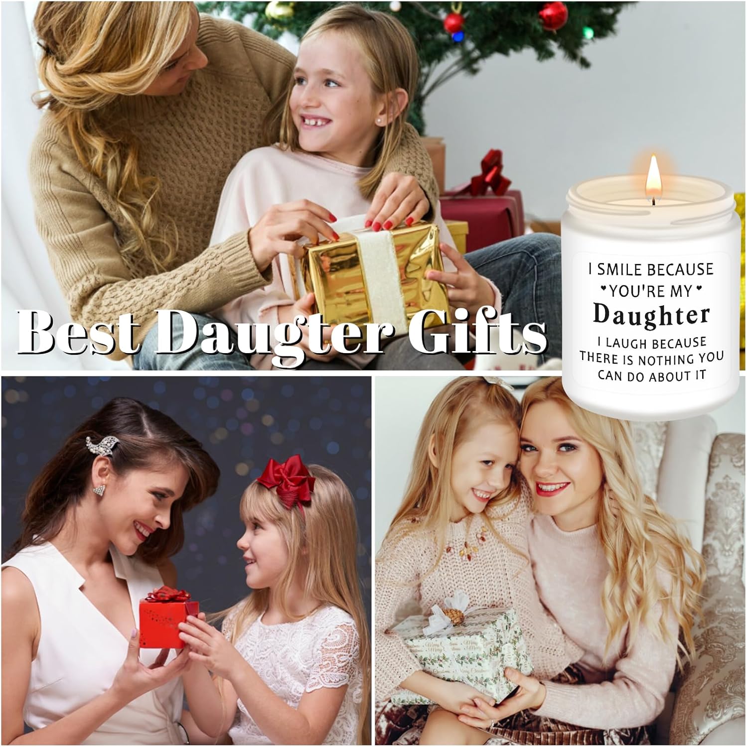 Homsolver Daughter Gifts from Mom Dad, Birthday Mothers Fathers Day Christmas Gifts, You're My Daughter Scented Candle - Image 7