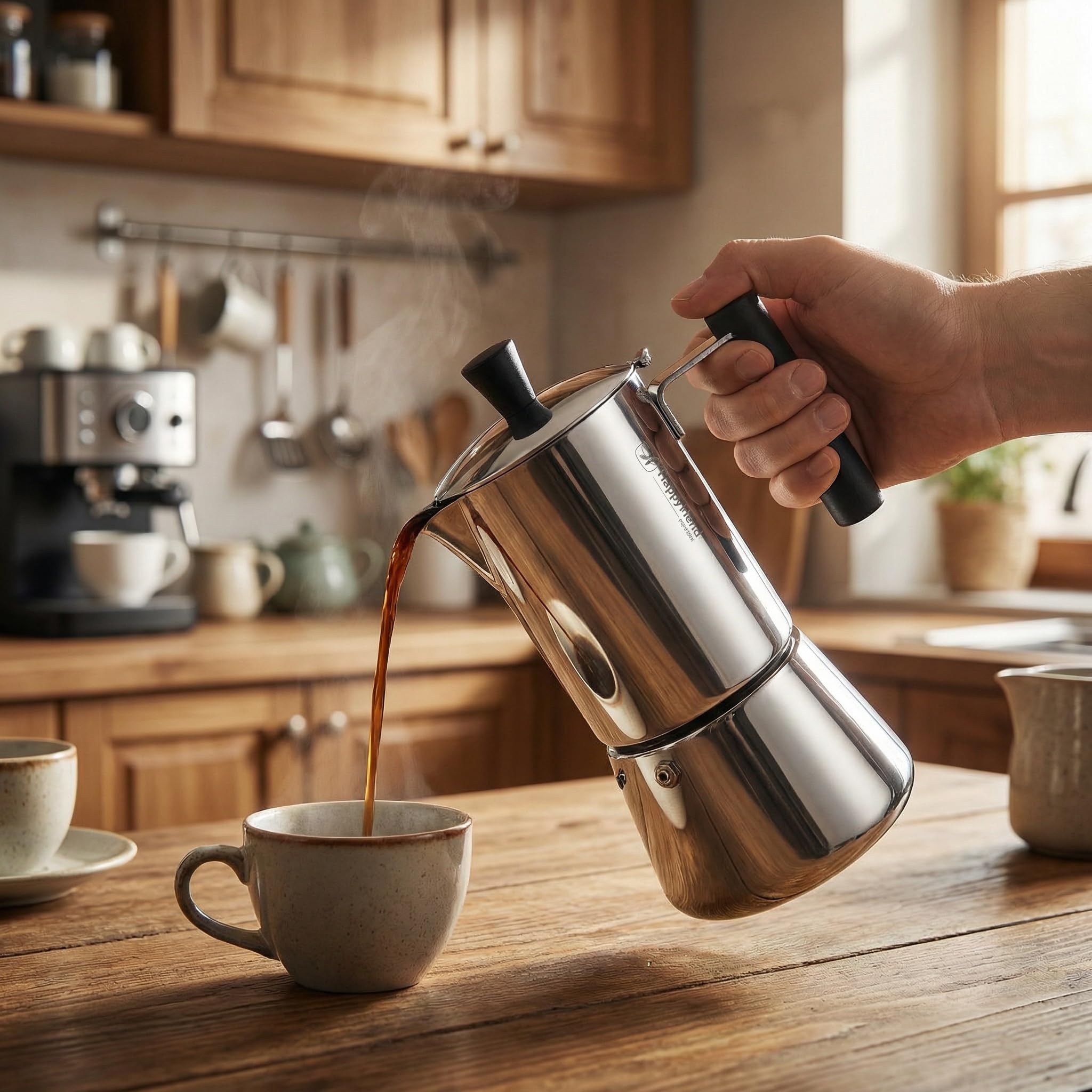 Cafetera Italiana Full Inducción de Acero Inoxidable Robusto | Máxima Durabilidad y Sabor Intenso | Moka Premium para Vitro, Gas y Eléctrica | 2/4/6/10 Tazas (6.0, Tazas)