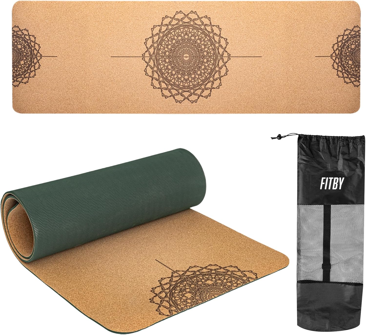 Workout Mat with Strap Carrier- Yoga Mat- Lightweight Exercise Mat- Thick Yoga Mats For Home Workout & Gym- Non-slip Texture Mat For Exercise- 6mm, 72″x24″ Workout Mat by Fitby Workout Mat with Strap Carrier- Yoga Mat- Lightweight Exercise Mat- Thick Yoga Mats For Home Workout & Gym- Non-slip Texture Mat For Exercise- 6mm, 72″x24″ Workout Mat by Fitby