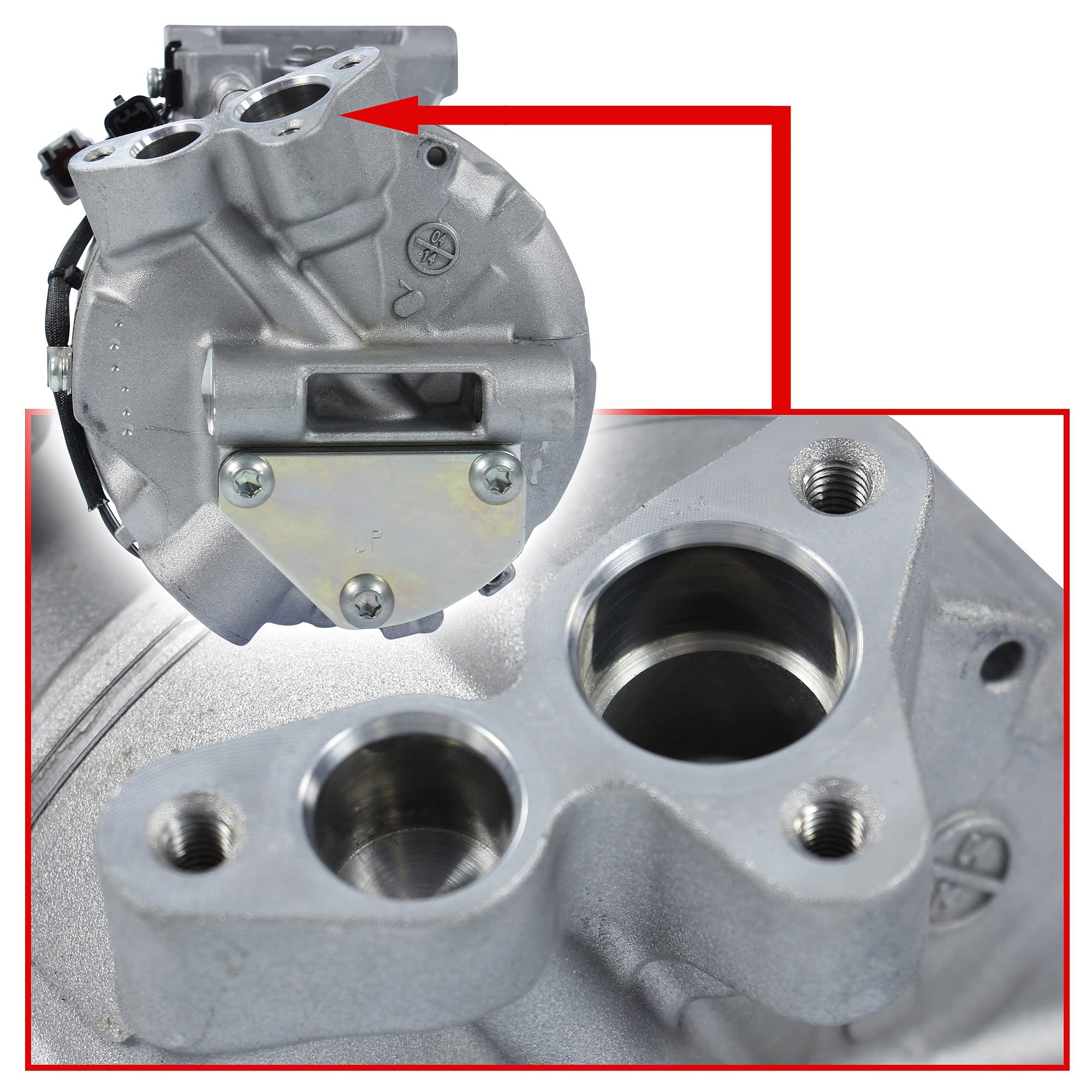 BESTPRICE 1x Compresor de aire acondicionado, COMPATIBLE CON - RENAULT LAGUNA Coupe (DT0/1), LAGUNA 3 (BT0/1), LAGUNA 3 Grandtour (KT0/1), LATITUDE (L70_)