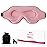 Sleep Eye Mask for Men Women, Lash Extensions 3D Sleeping Mask, Travel Blackout Night Blindfold Eye Shade Cover with Adjustable Strap (Pink-3D)