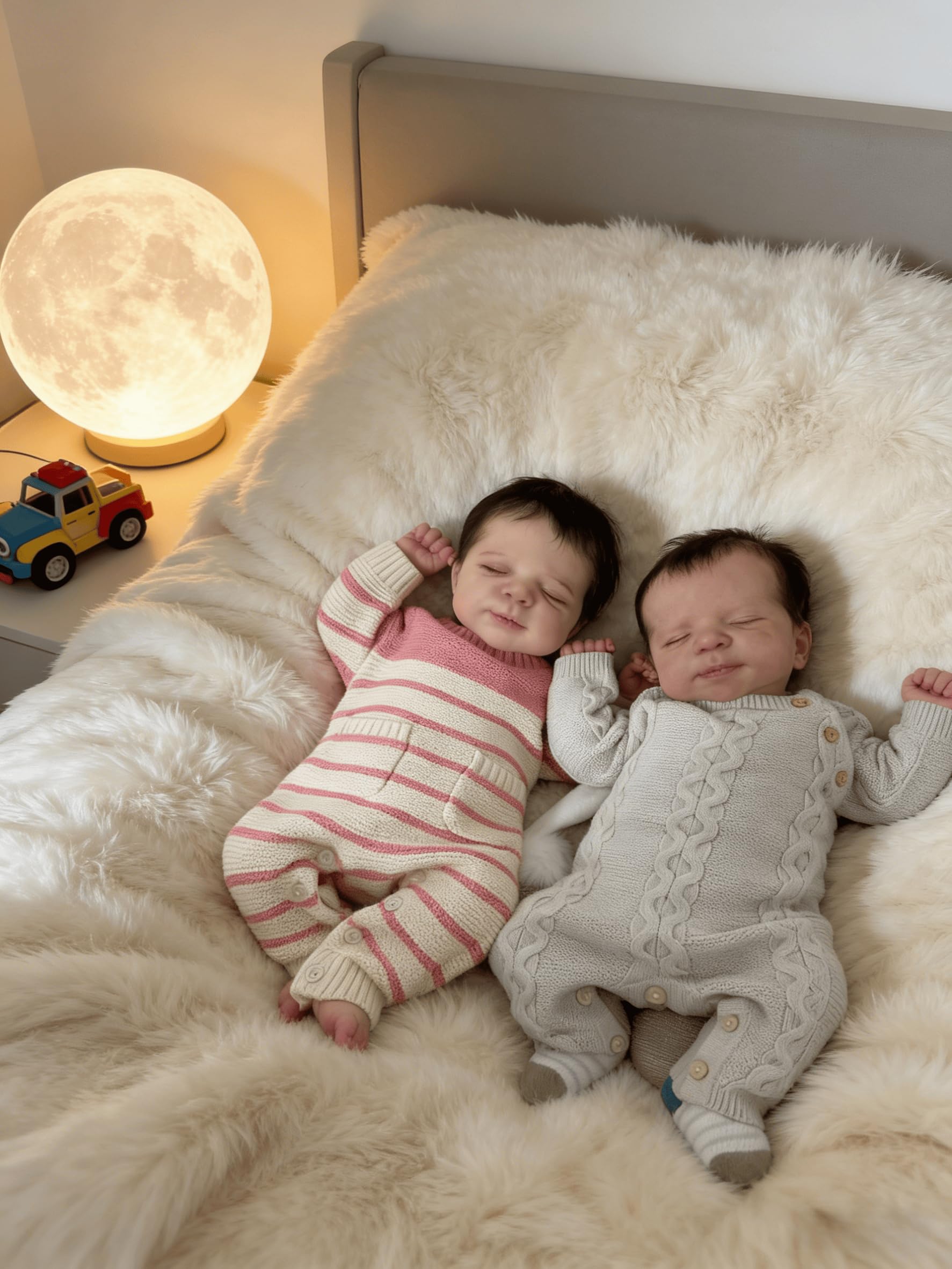 Silikonowe lalki Reborn Baby Twins, realistyczne, miękkie, winylowe, śpiące dziecko, bliźniaki, lalki, które wyglądają prawdziwie realistycznie, bliźniaki, zabawki, prezenty dla dzieci, 45 cm