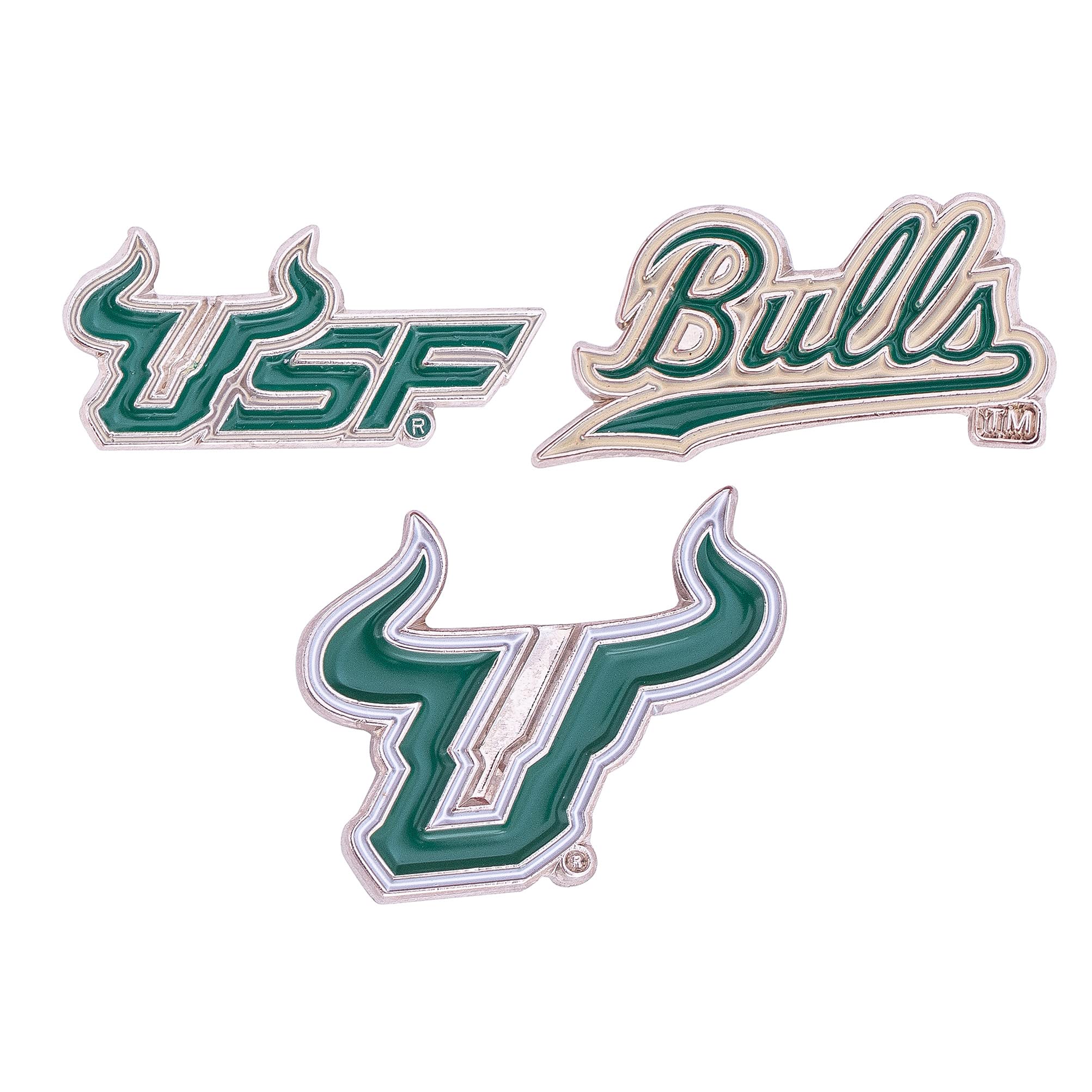 Desert Cactus USF South Florida Metal Lapel Pin 3 Pack Enamel Finish