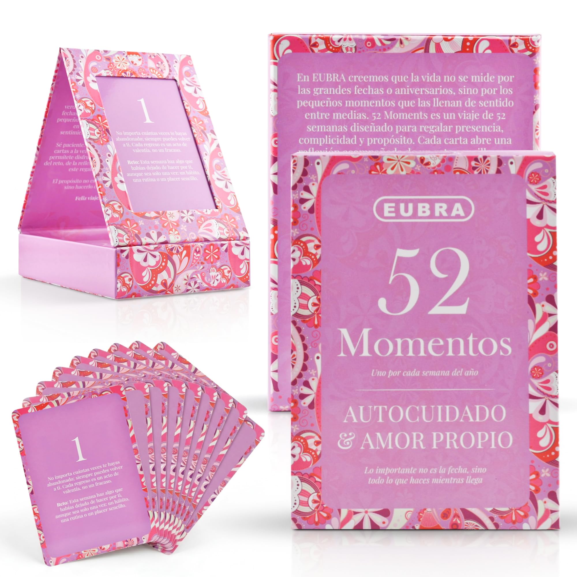 EUBRA 52 Momentos Pareja • Ritual Semanal 52 Tarjetas con Reflexiones y Retos • Caja Atril Decorativa • Regalo Original Aniversario Boda Matrimonio San Valentín Novios Hombre Mujer Amor Conexión — view 11