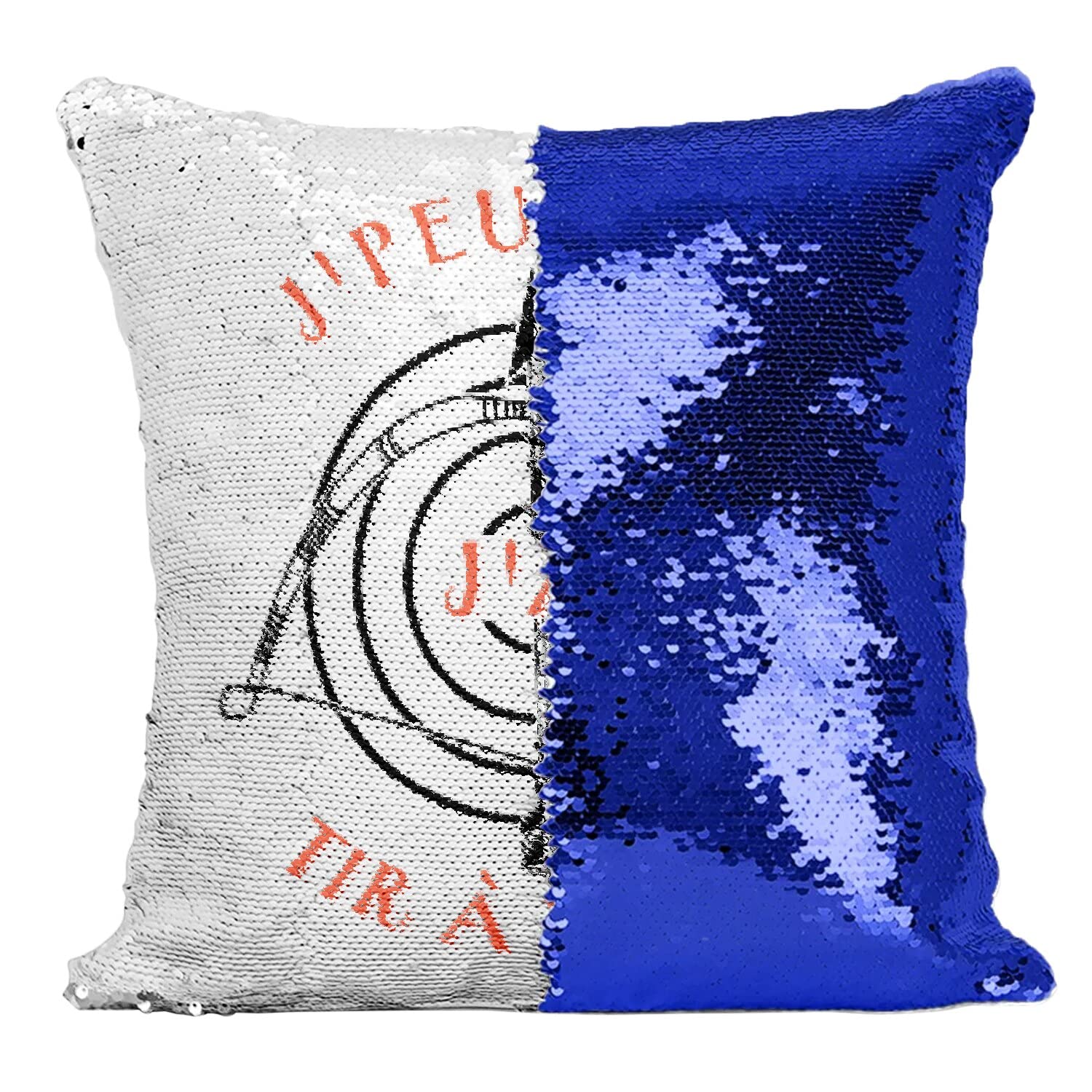 Coussin bleu tir à l'arc à paillettes pour décorer votre salon