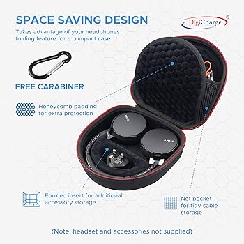 ケース ブラック Amazon.com: Digicharge Carry Case for Sony WH-CH520 / WH