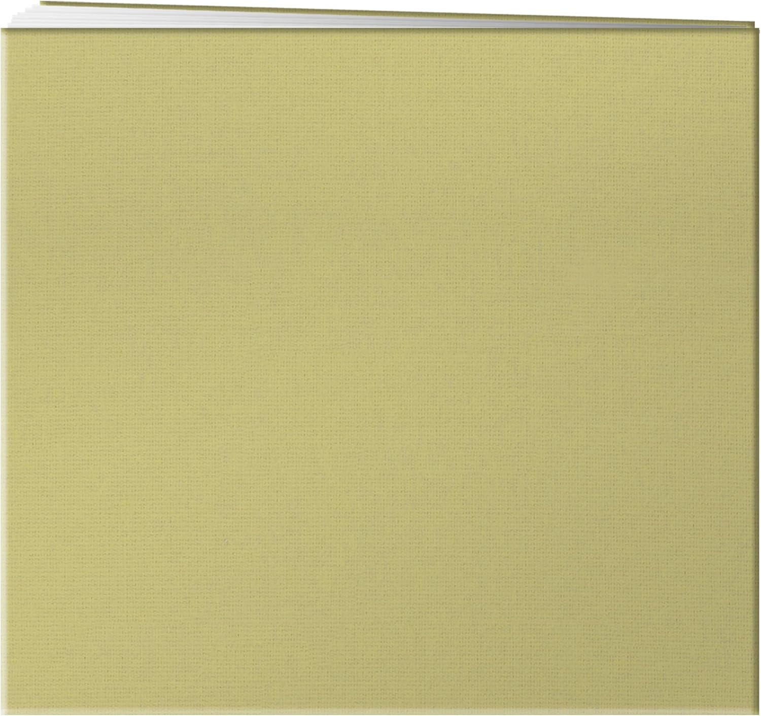 Pioneer 8 Inch by 8 Inch Postbound Fabric Frame Cover Memory Book, Soft Yellow
