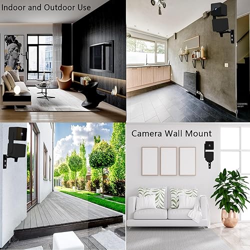 Miniatura 6 de TEKCAM Soporte de pared para cámara compatible con Blink Mini Pan-Tilt WYZE Cam Pan V3, soporte de pared negro para cámara de techo ajustable de