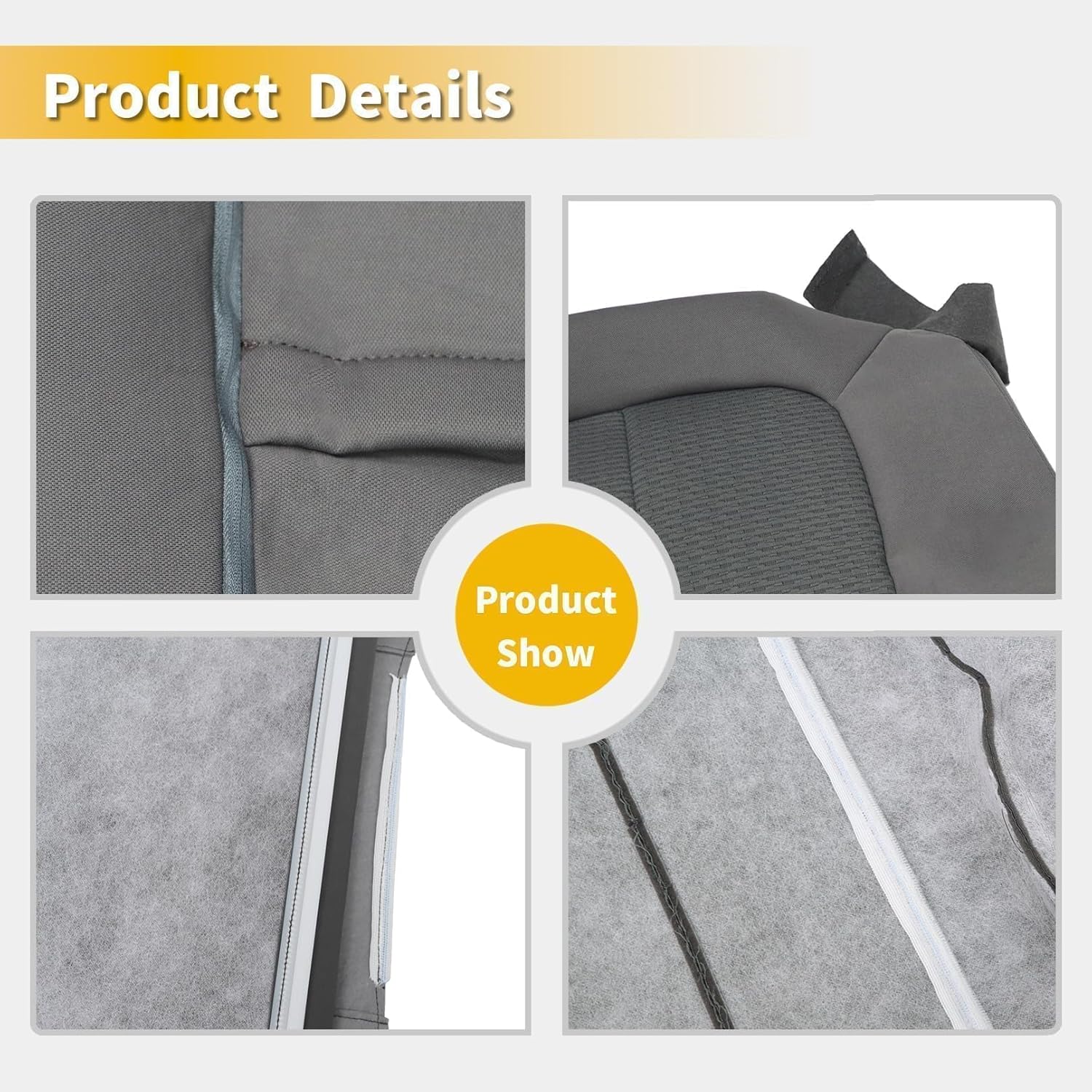 Driver Top Bottom Cloth Seat Cover Compatible with 150 (Fit F Series) 2011 2012 2013 2014 (150 Driver Top & Bottom)