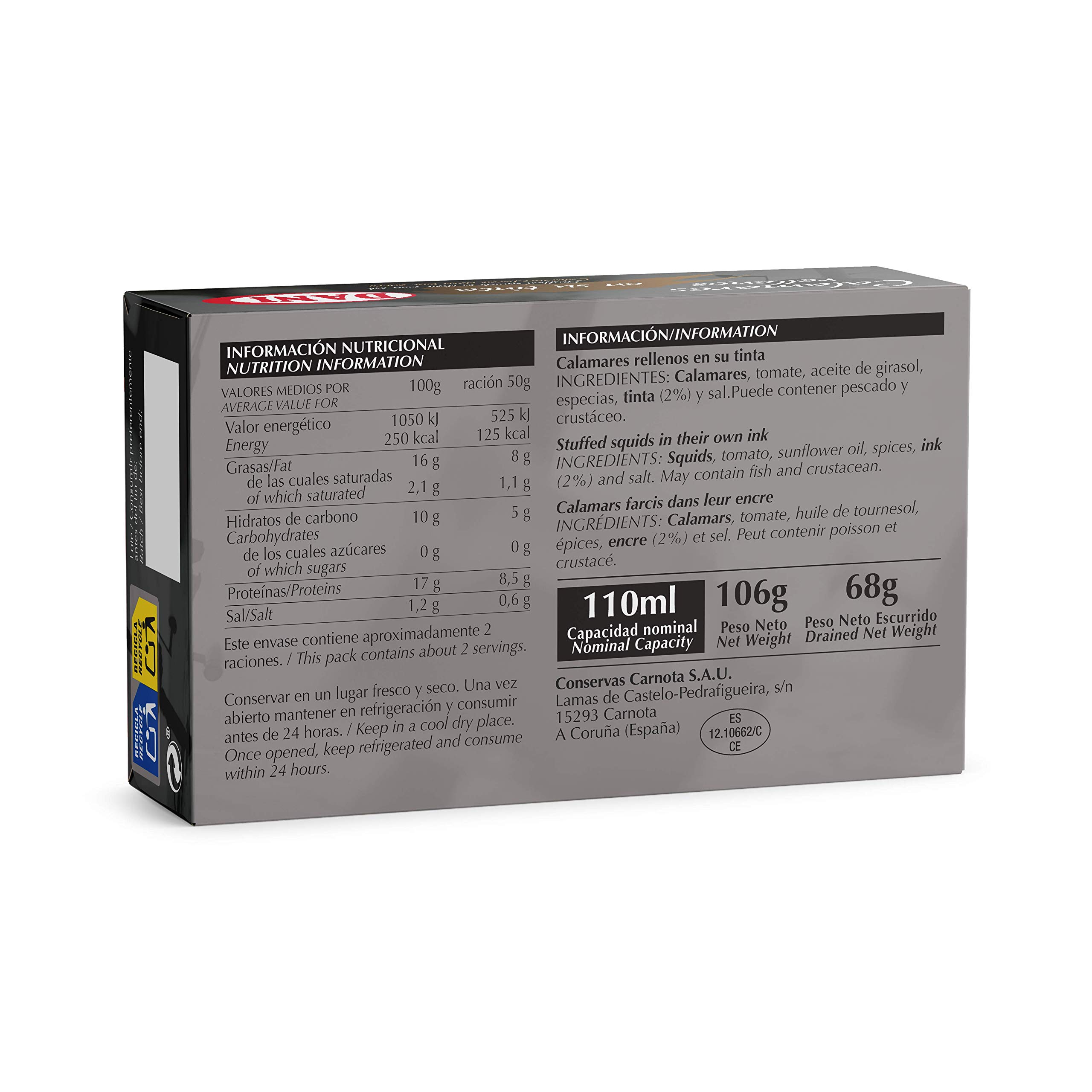 Dani - Calmars Farcis dans Leur Propre Encre, 6 x 106 gr