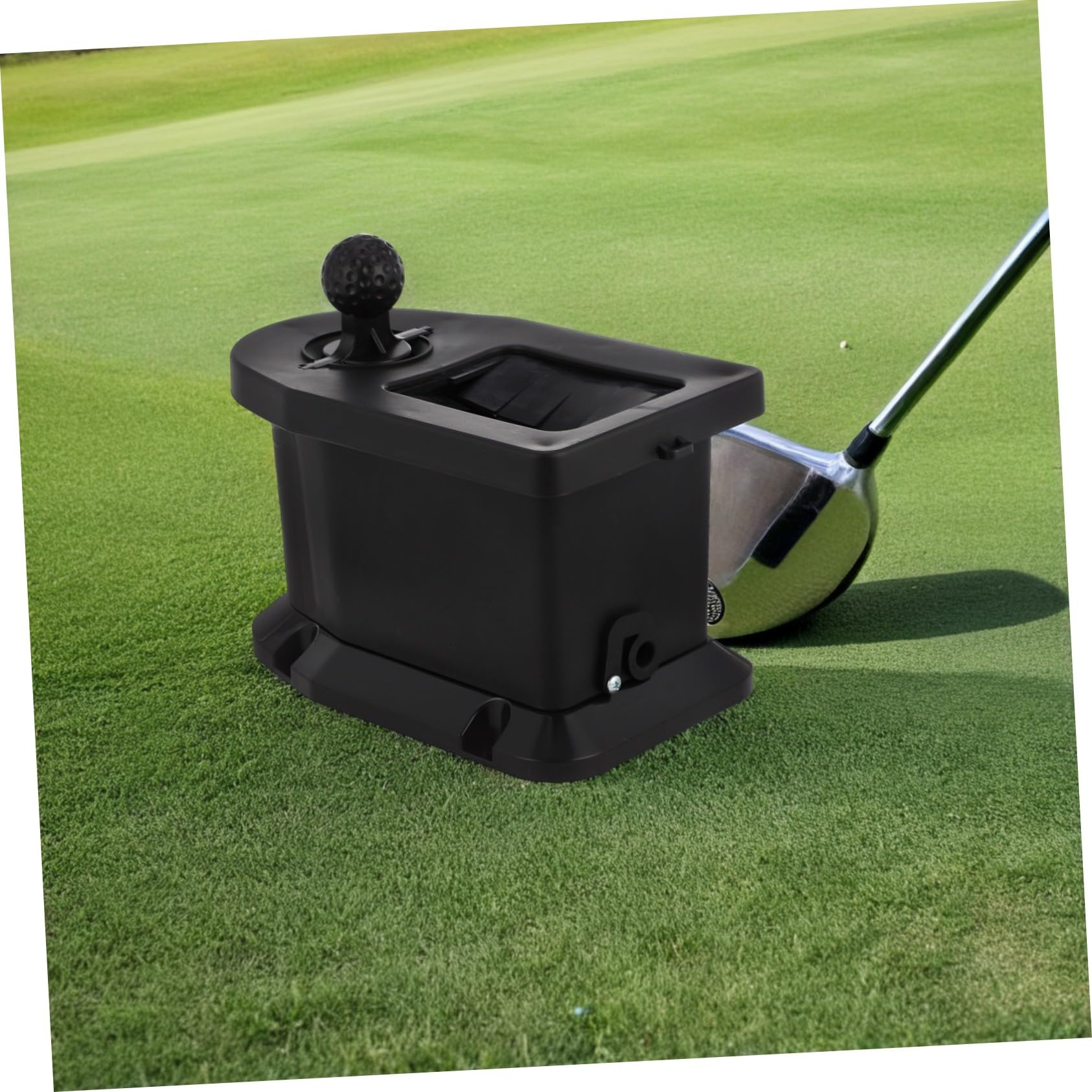 Anneome Limpiador de Palos de Golf Portátil Negro de Plástico para Carrito | Diseño de Doble Uso, Kit Desmontable para Torneo y Terreno, Accesorio para Balones y Bastones