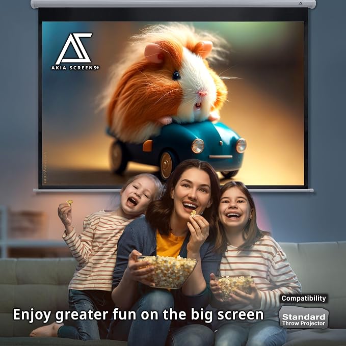 Pantalla Manual Retráctil Akia Screens 100 Pulgadas 16:9 miniatura 2