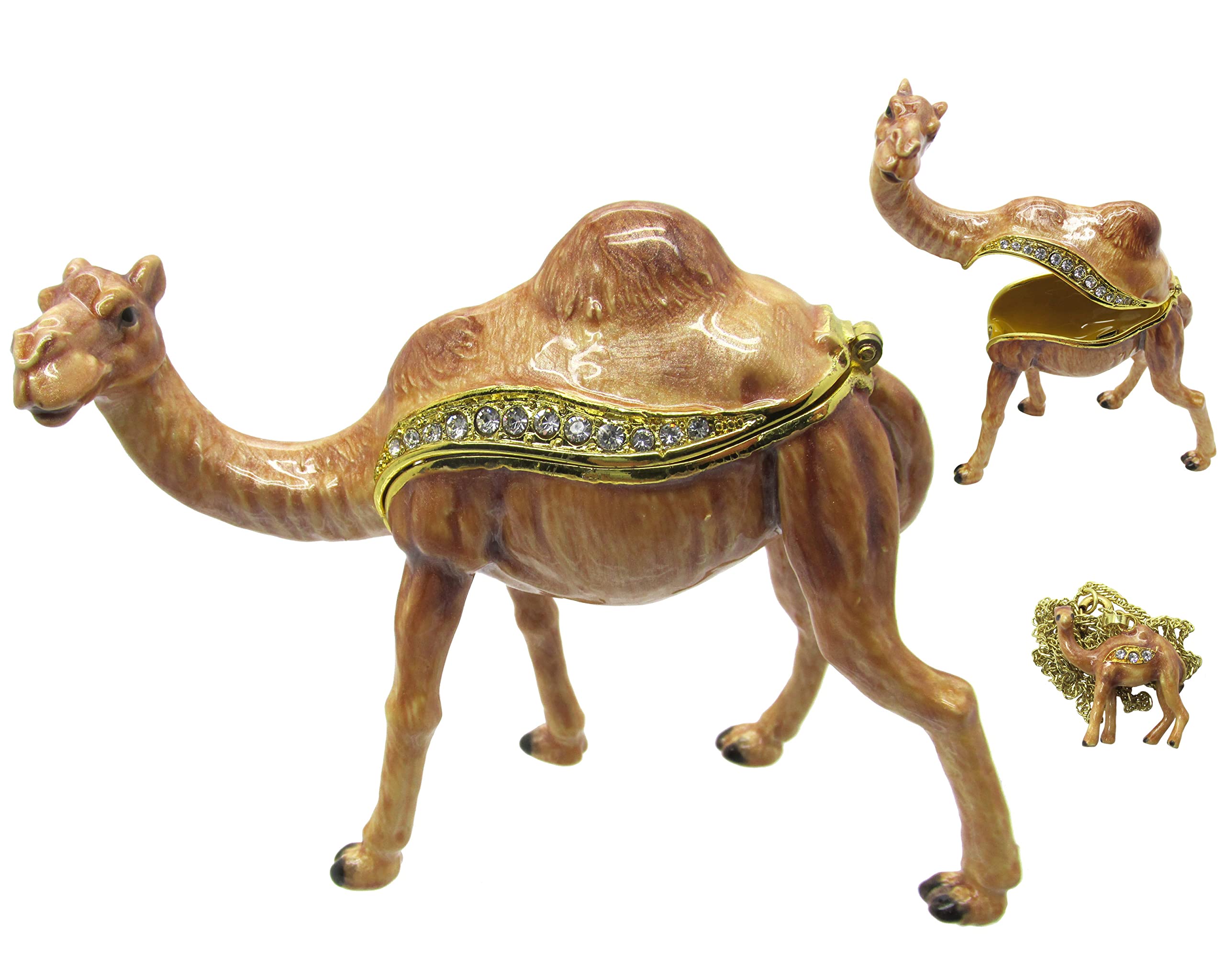 GenericCamel Jeweled Trinket Box with Austrian Crystals