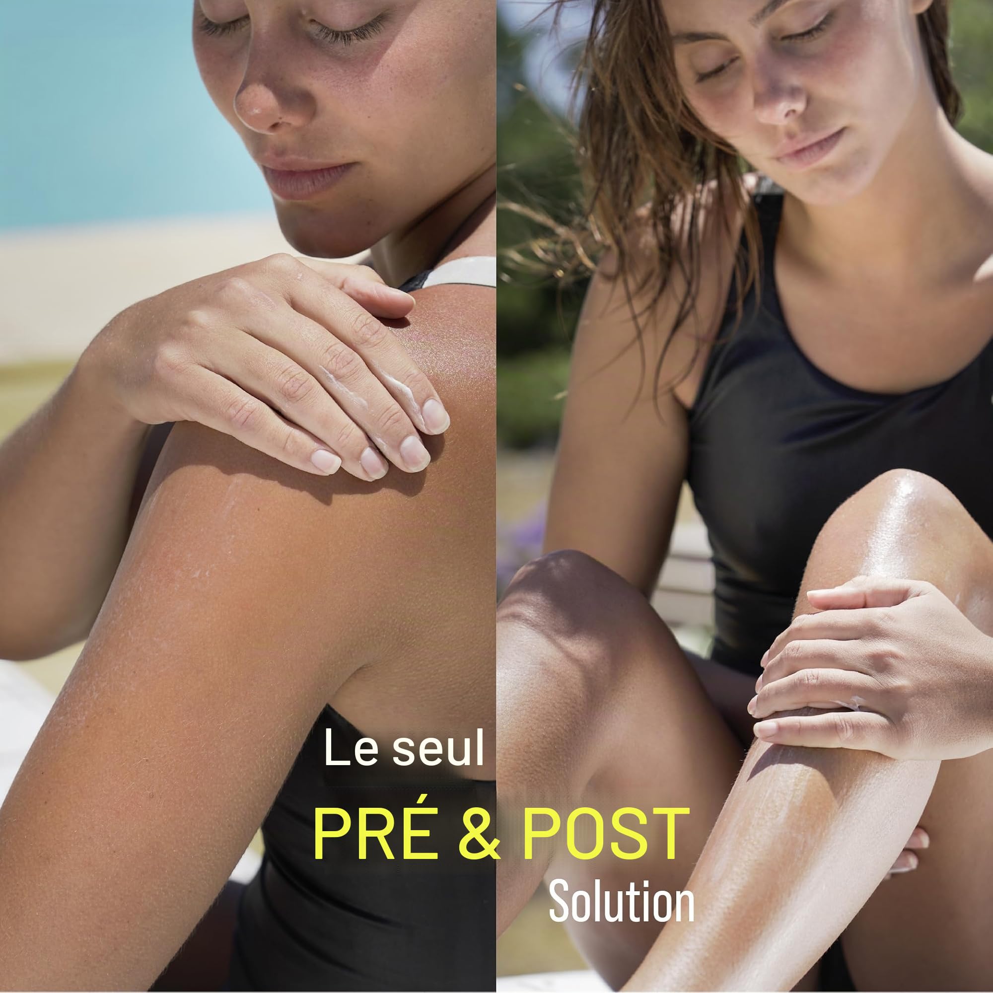 TRIHARD Ensemble nettoyant corporel et lotion anti-chlore, protège et hydrate les peaux sensibles de la piscine et de l'océan, essentiels de piscine pour la protection de la peau avant et après la