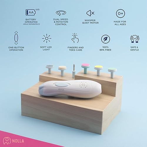 Miniatura 3 de Cortador de uñas eléctrico para bebés, lima de uñas eléctrica, lima de uñas para bebé, juego de manicura seguro para bebés, kit de aseo de esmalte
