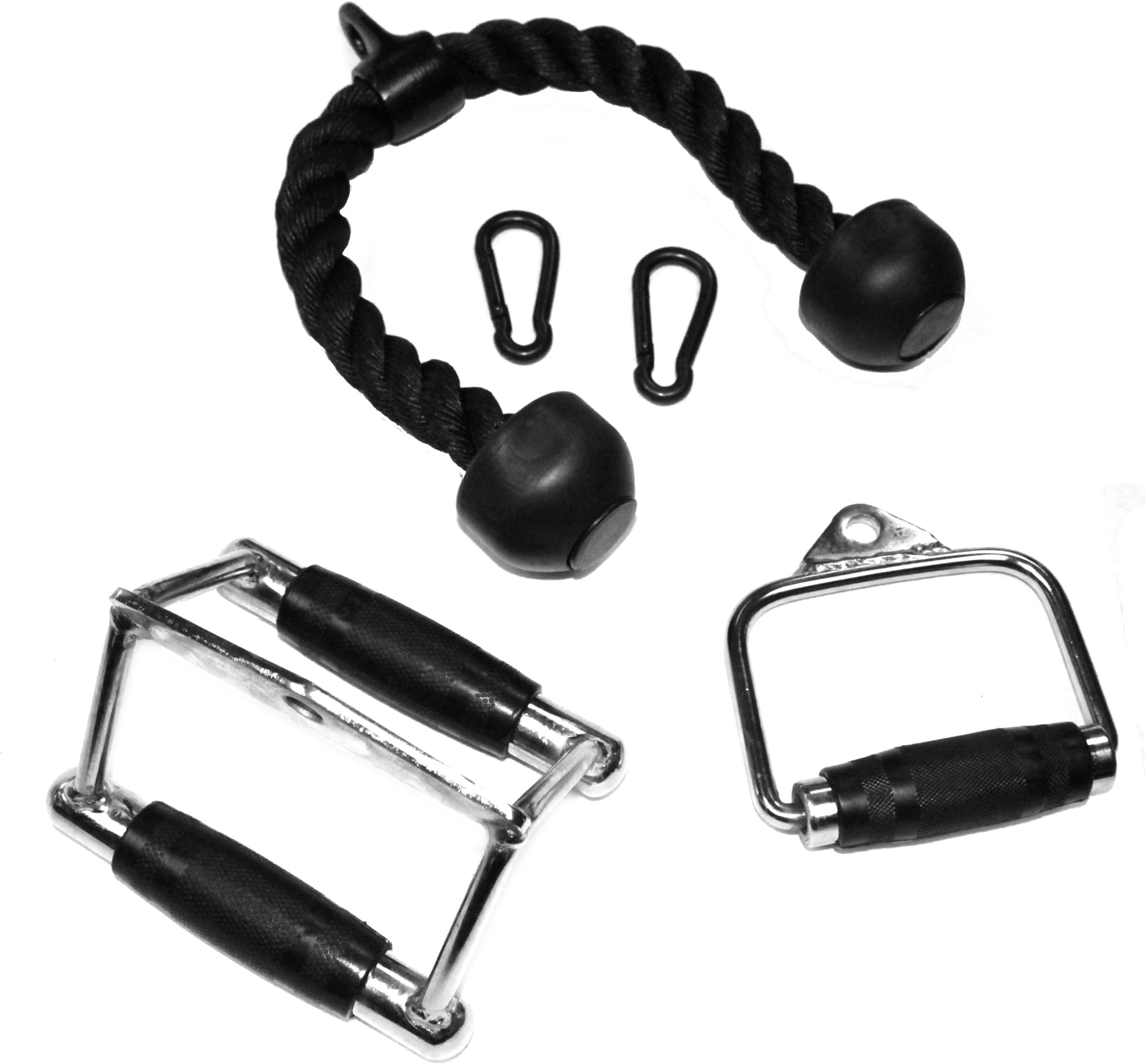 Ader Cable Handle, Chinning Triangle, Tricep Rope w/ 2 Heavy Duty Snap Links