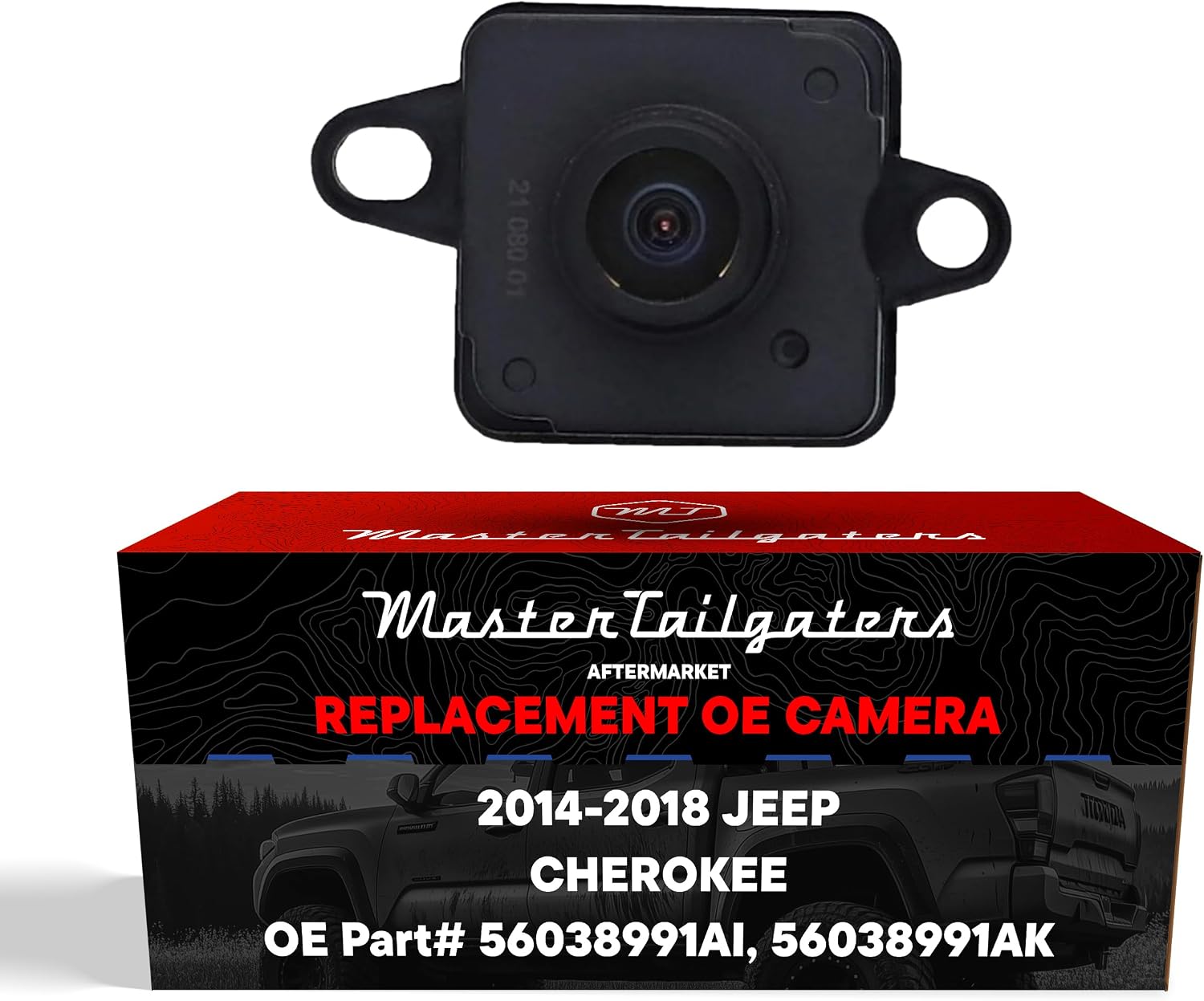 Master Tailgaters Replacement for Jeep Cherokee (2014-2018) Backup Camera OE Part # 56038991AI, 56038991AK