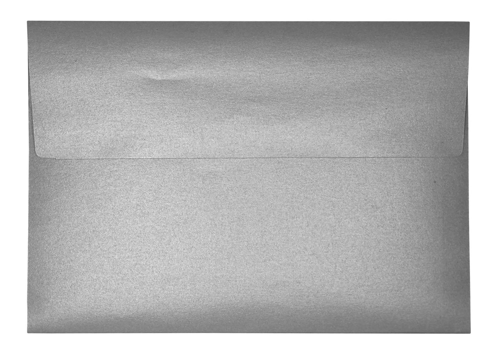 Darling Souvenir A7 Metallic-Silver Invitation Envelopes (5 1/4 x 7 1/4) Straight-Flap 80 LBS Ideal for Invitations, RSVP, Photo, Wedding, Party Invitations -Packs & Colours Available