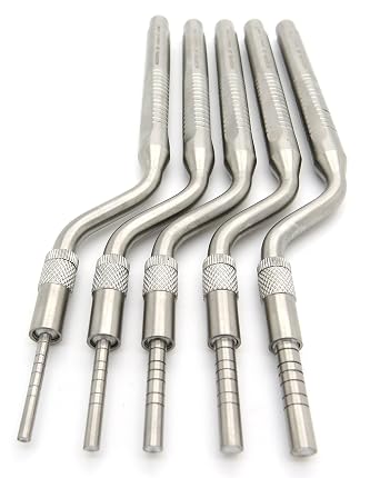 Osteotomes Set Dental Implant Bone Spreading Adjustable Screw Concave Tip with Sterilization Cassette